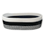 Marly Black Striped Round Storage Basket, Small