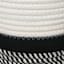 Marly Black Striped Round Storage Basket, Large