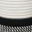 Marly Black Striped Round Storage Basket, Small