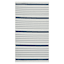 (D585) Honeybloom Arya Blue Striped Washable Accent Rug, 3x5