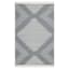 (D586) Arya Grey Diamond Design Washable Accent Rug, 3x5