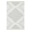 (D586) Arya Grey Diamond Design Washable Accent Rug, 3x5