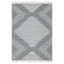 (D586) Arya Grey Diamond Design Washable Area Rug, 5x7