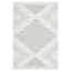 (D586) Arya Grey Diamond Design Washable Area Rug, 5x7