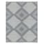 (D586) Arya Grey Diamond Design Washable Area Rug, 8x10