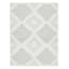 (D586) Arya Grey Diamond Design Washable Area Rug, 8x10
