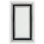 (B842) Providence Noa Black & White Border Washable Accent Rug, 3x5