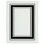 (B842) Providence Noa Black & White Border Washable Area Rug, 5x7