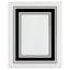 (B842) Providence Noa Black & White Border Washable Area Rug, 8x10