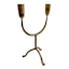 Found & Fable Antique Brass Double Taper Candle Holder, 12"