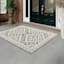 (E475) Tracey Boyd Athens Grey Diamond Design Outdoor Area Rug, 5x7