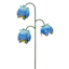 Bluebells Decorative Flower Yard Stake, 35"