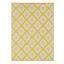Yellow Diamond Design Area Rug, 6x9
