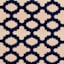 Torino Navy Blue Trellis Area Rug, 5x7