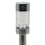 4-Pack 1-Lumen Round Steel Solar Pathway Light, Silver
