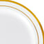 Set of 10 Gold Rim Dinner Plates