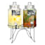Double 1-Gallon Beverage Dispenser with Stand