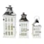 Providence White & Chrome Outdoor LED Lantern, 12"