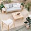 Honeybloom Park City Blonde Acacia Wood Outdoor Sofa