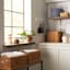 Glass Canister with Acacia Wood Lid, Large