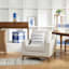 Ty Pennington Knox Upholstered Wooden Accent Chair, White