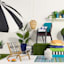 Tracey Boyd Maya Black & White Armless Patio Chair
