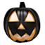 Black Jack-o'-Lantern Halloween Light, 8.3"