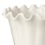 Willow Crossley White Pie Crust Edge Ceramic Vase, 13"