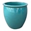 Havana Green Ceramic Outdoor Planter, Medium