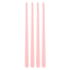 Willow Crossley 4-Pack Pink Unscented Overdip Taper Candles, 14"