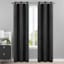 Honeybloom Sedgwick Black Blackout Curtain Panel, 84"