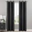 Honeybloom Sedgwick Black Blackout Curtain Panel, 95"