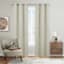 Ivory Herringbone Blackout Curtain Panel, 84"