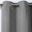 Honeybloom Cameron Platinum Grey Herringbone Blackout Curtain Panel, 84"