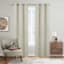 Ivory Herringbone Blackout Curtain Panel, 95"