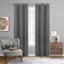 Platinum Grey Herringbone Blackout Curtain Panel, 95"