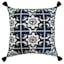 Tracey Boyd Black Tile Embroidered Throw Pillow, 18"