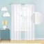 Tiny Dreamers White Striped Sheer Curtain Panel, 84"