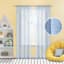 Tiny Dreamers Blue Striped Sheer Curtain Panel, 84"