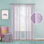 Tiny Dreamers Purple Striped Sheer Curtain Panel, 84"