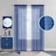 Tiny Dreamers Dark Blue Striped Sheer Curtain Panel, 84"