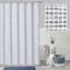 Honeybloom Blue & White Taryn Woven Shower Curtain, 72"