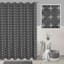 Honeybloom Grey Crossover Embroidered Shower Curtain, 72"