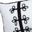 Providence White & Black Knot Oblong Throw Pillow, 12x20