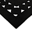 (D517) Found & Fable Black Braided Area Rug, 5x7