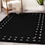 (D517) Found & Fable Black Braided Area Rug, 5x7