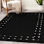 (D517) Found & Fable Black Braided Area Rug, 8x10