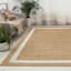 (B728) Providence Kinsey Natural Border Accent Rug, 3x5