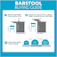 Mirage Grey Barstool, 29"