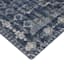 (B823) Teagan Navy Blue Floral Flatweave Area Rug, 5x7